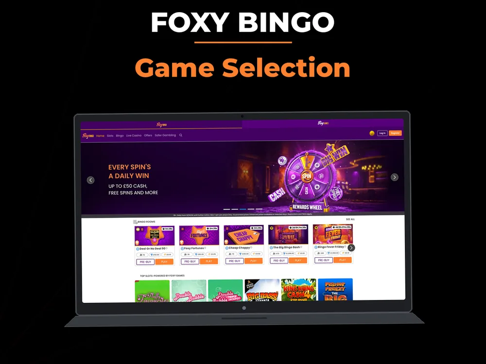 Foxy Bingo - Game Selection